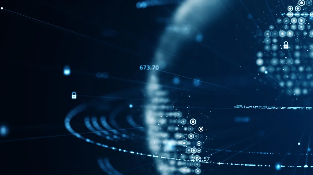 Abstract visual of a secured global network
